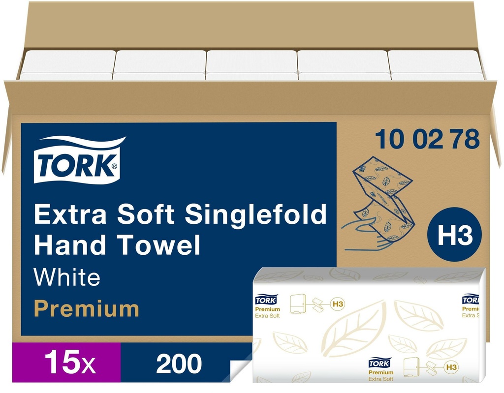 [1005351] Tork Premium Extra Soft Zigzag Hand Towel H3 2-Ply (3000 sheets)