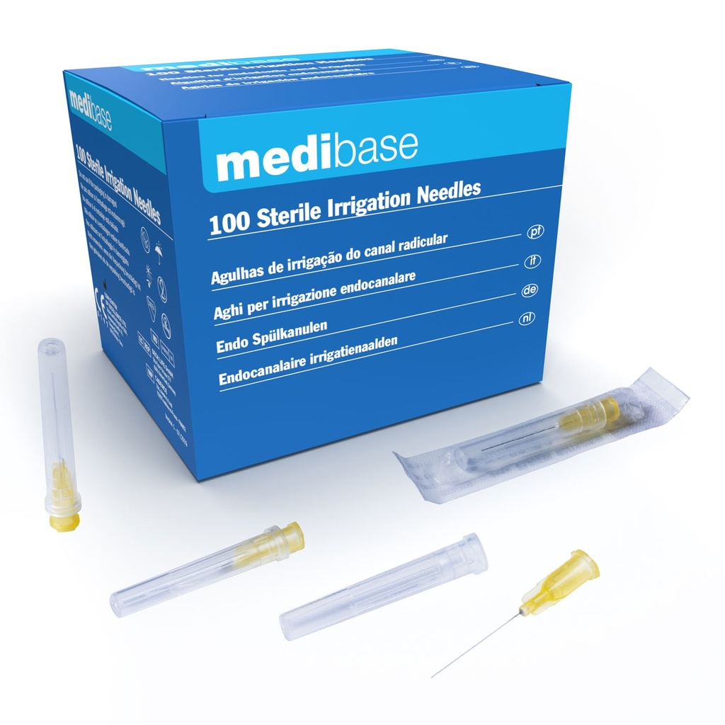 [197160] M+W Endodontic Irrigation Needle 0.3x23mm Yellow, Pack of 100
