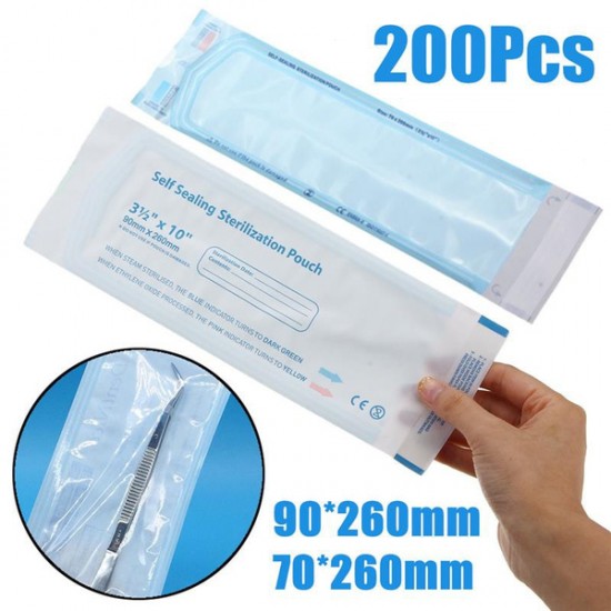 [1072061] MESTRA Self-Sealing Sterilization Pouch 70x260mm, Pack of 200